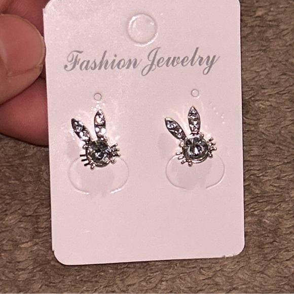 Silver Bunny Earrings - Picture 6 of 8